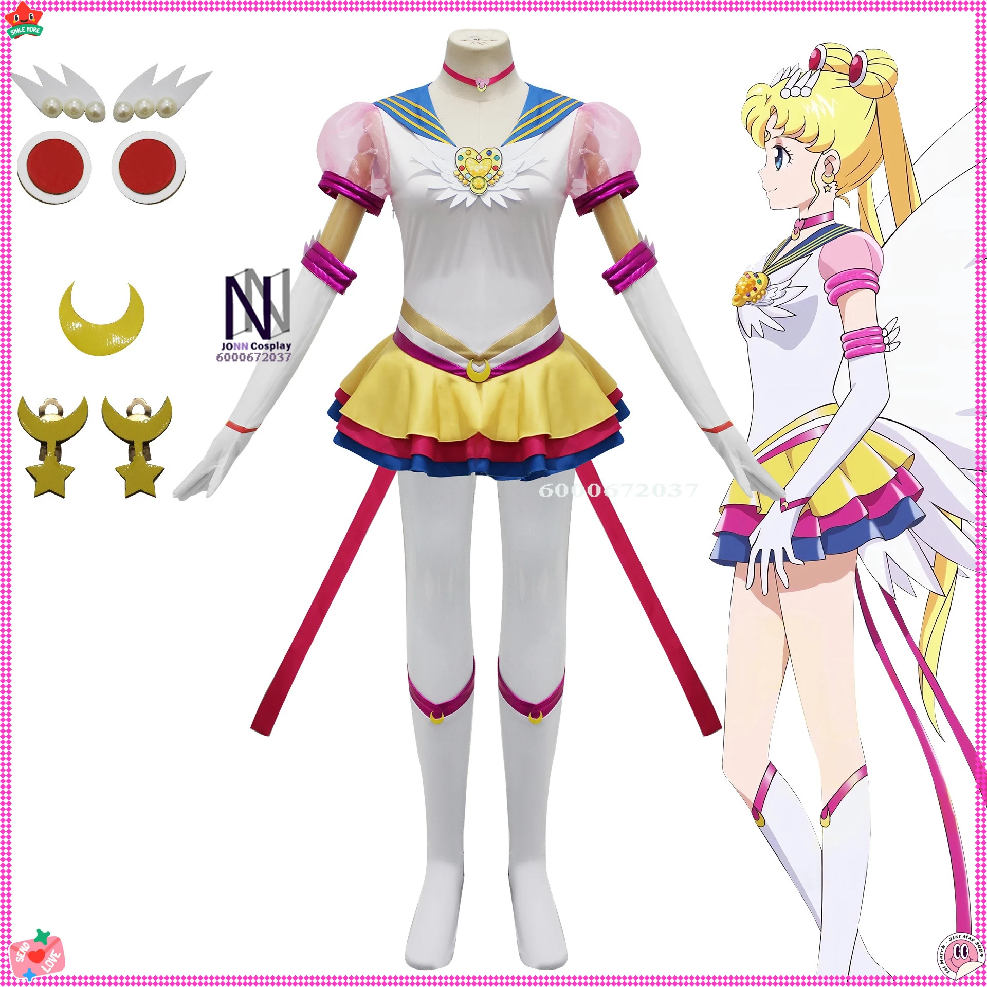 

Popular Sailor Moon Cosplay Costume Anime Usagi Tsukino Role Playing Cute Battle Suit for Women Comic Con Halloween Party Suits