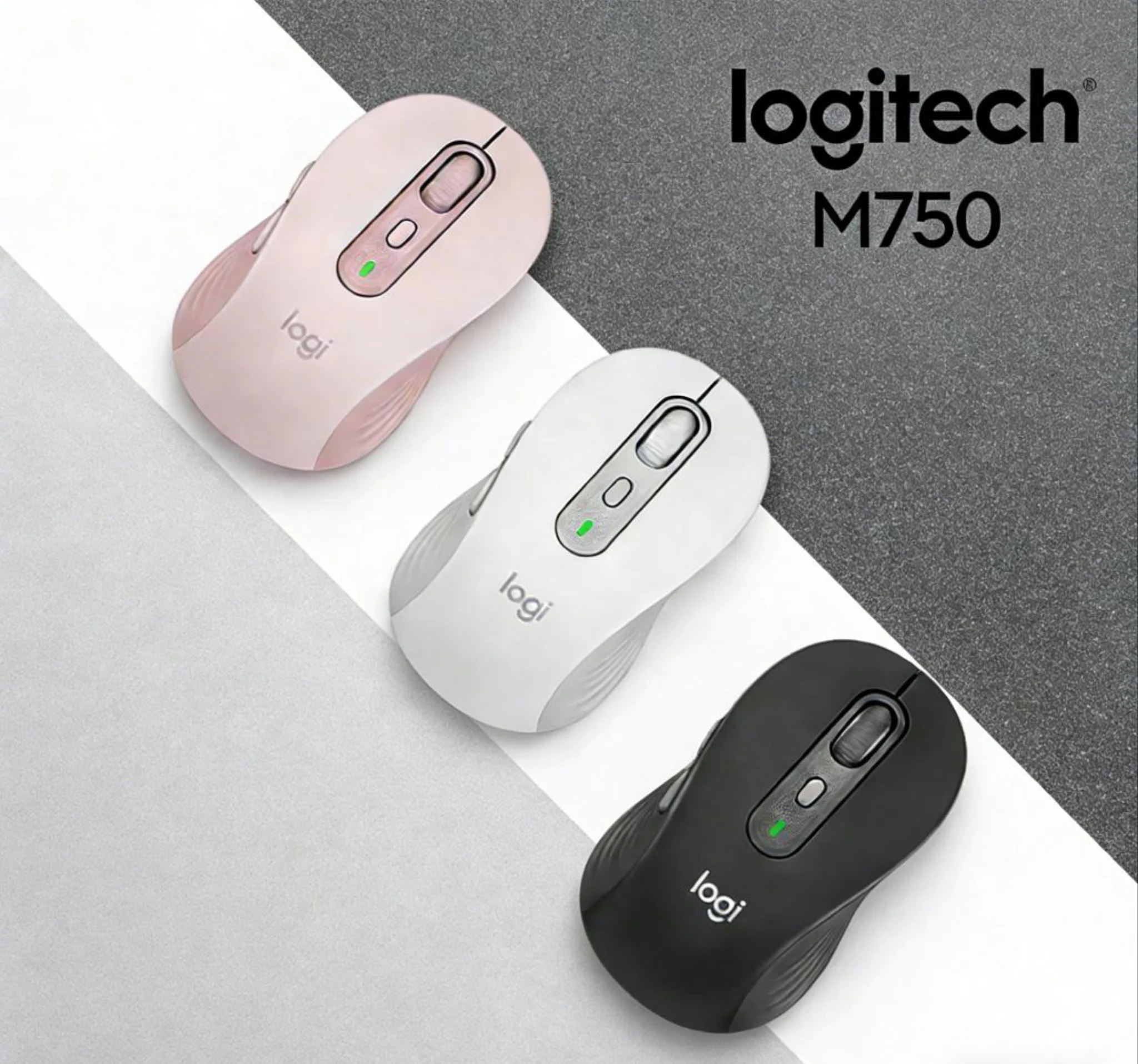 

Беспроводная эргономичная мышь Logitech M750, двойное подключение, 24 месяца автономной работы, бесшумный клик, легкий вес, интеллектуальное колесо прокрутки + MX3S/M221