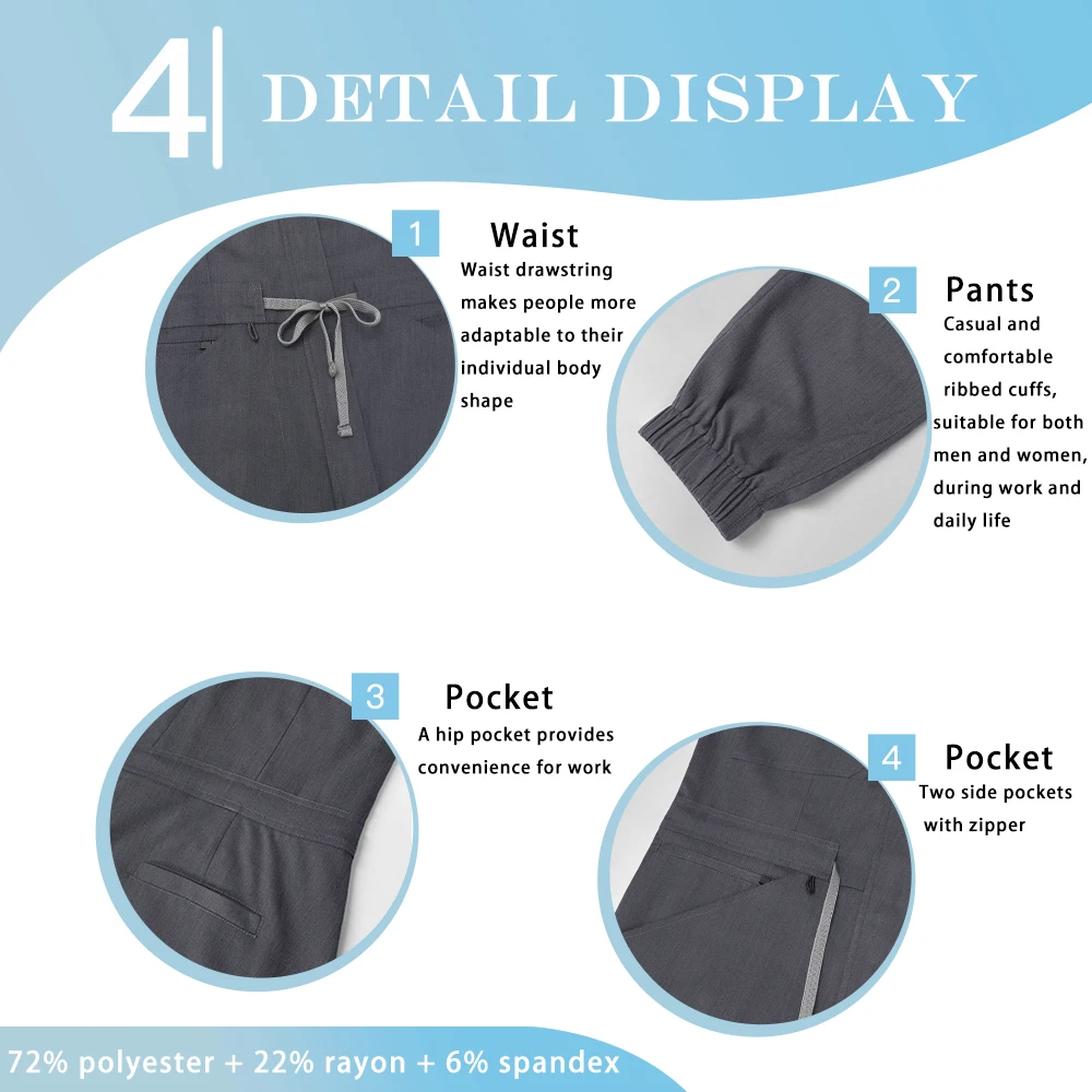 Mode bodysuit High-end werkkleding Arts Jumpsuits Korte mouw Operatiekameruniformen Arts Verpleegkundige Scrub Overalls