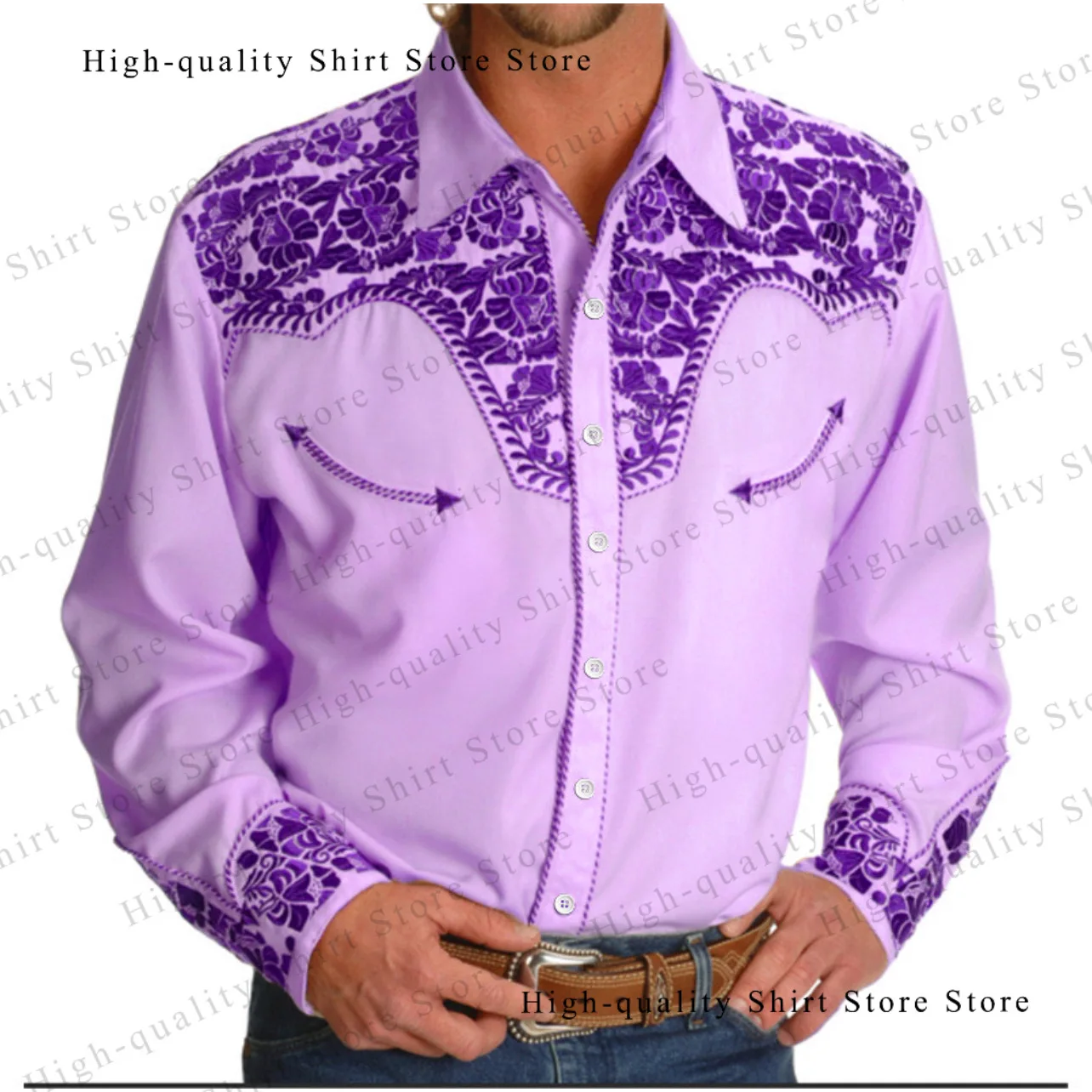 Western tribal ethnic style breathable men\'s shirt star color high-definition soft and comfortable top plus size men\'s clothing