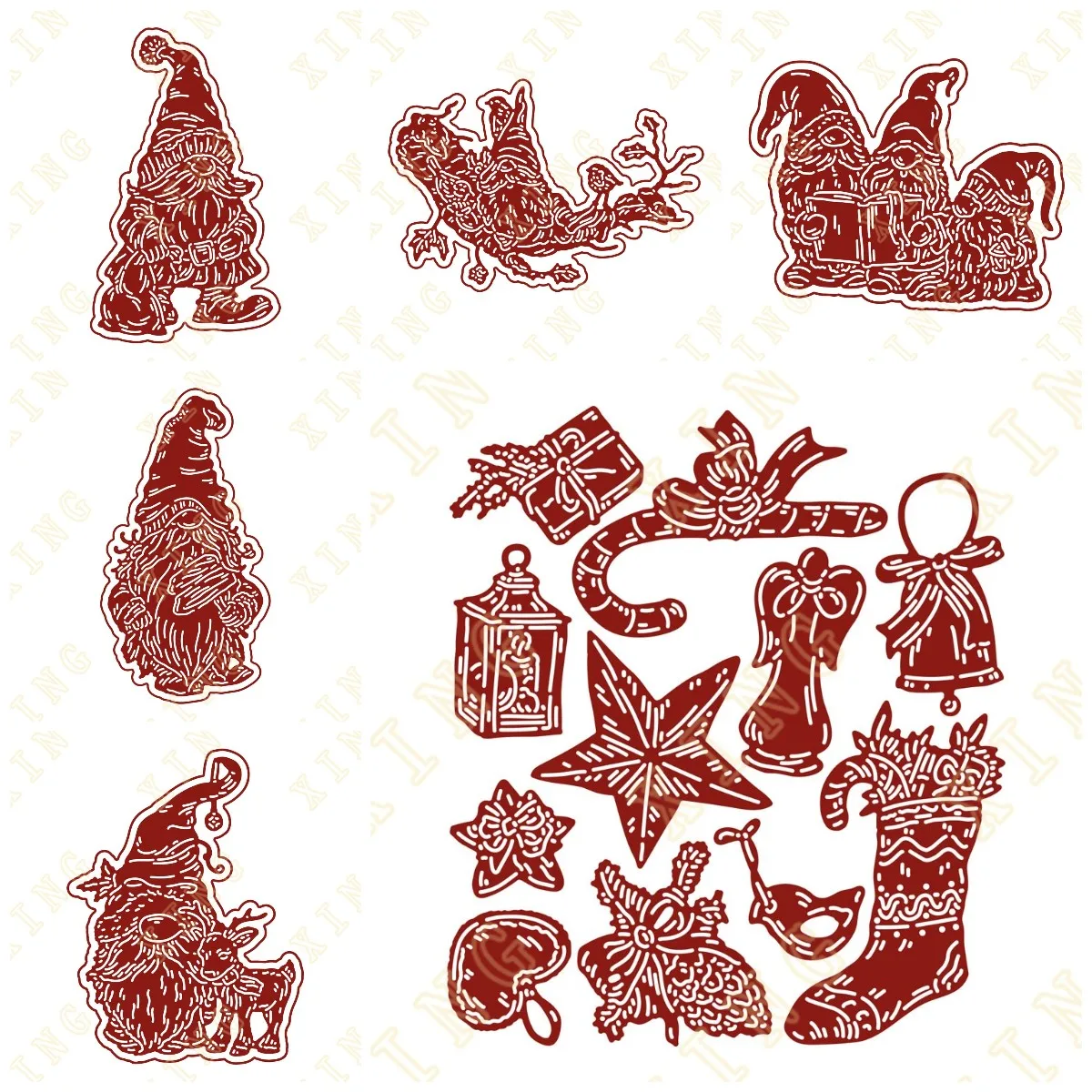 Metal Cutting Dies Christmas Carolers Seasonal Trinkets for DIY Scrapbooking Crafts Dies Cut Stencils Maker Photo Album Template