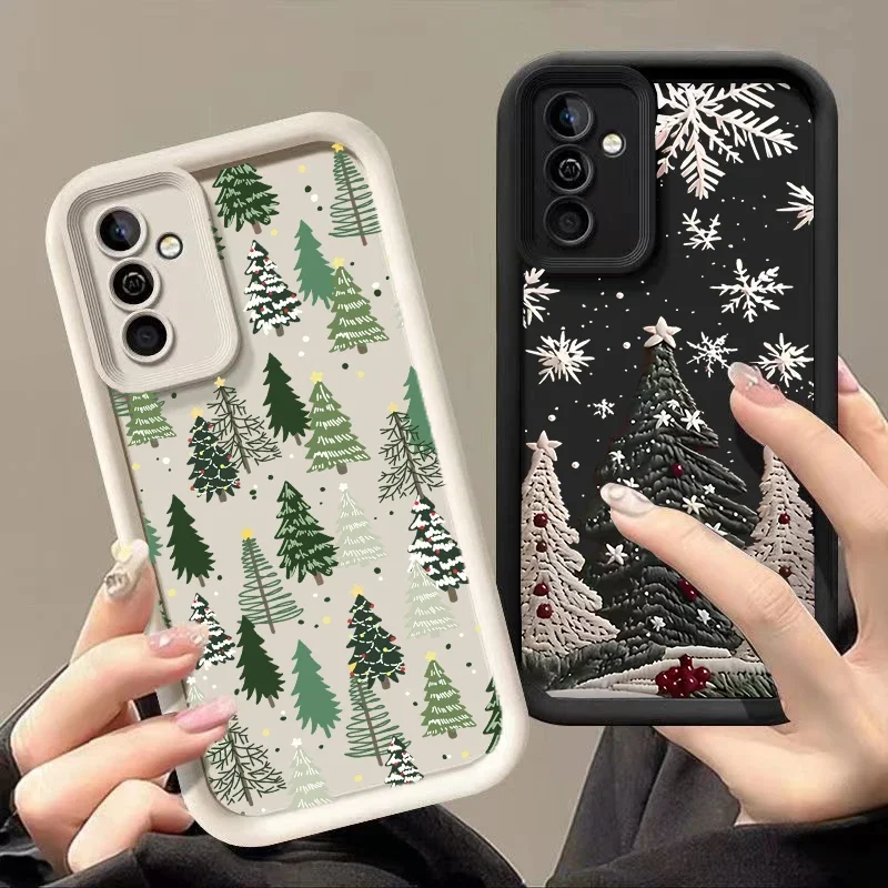 Christmas Tree Pattern Phone Case For Samsung Galaxy A35 A14 A34 A24 A05 A05S A32 A23 A53 A33 S21 S20 FE S22 Plus Note 20 Ultra