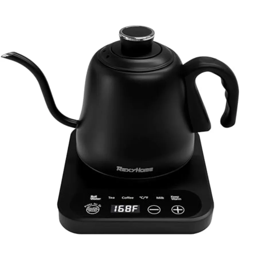 

Gooseneck Electric Kettle Temperature Control: ±1℉ Precise Target and Keep Warm Quick Heating 316L Stainless Steel Electric Ket