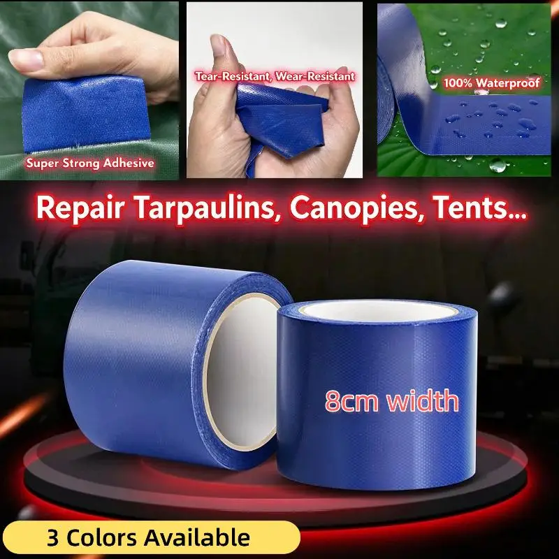 Heavy-duty Fabric Adhesive Tape For Tarps Vehicle Seats And Flooring Features Strong Adhesion And 8cm Width