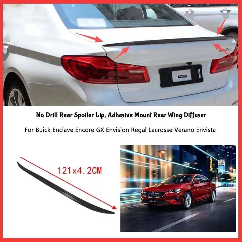 For Buick Enclave Encore GX Envision Regal Lacrosse Verano Envista  Rear Wing Lip Car Rear Trunk Boot Lip Spoiler Wing