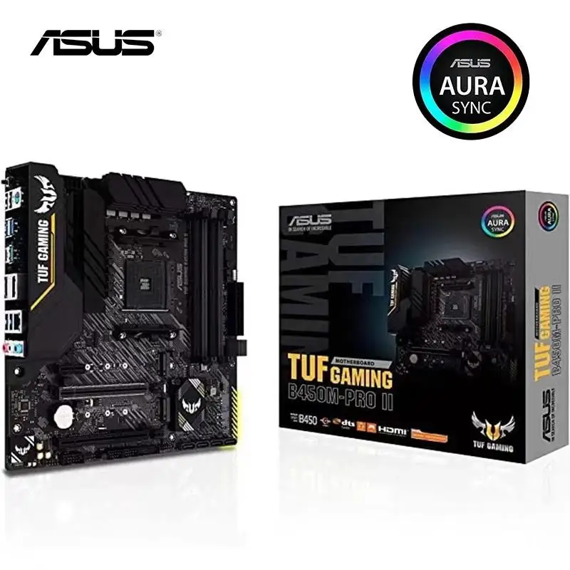 Go! Asus TUF GAMING B450M PRO II Motherboard DDR4 SSD M.2 AMD Ryzen Desktop B450 AM4