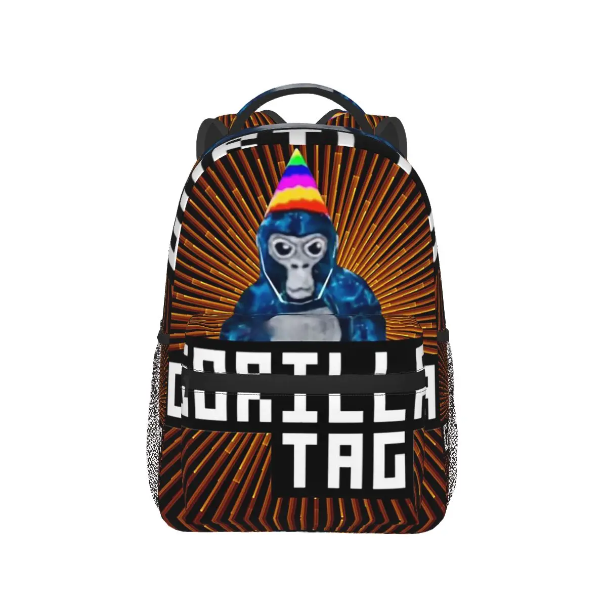 

Gorilla Tag Light Burst Backpack Hot Sale Daypack Large Capacity Boys Girls BookBag School Bag Shoulder Bags for Men Women