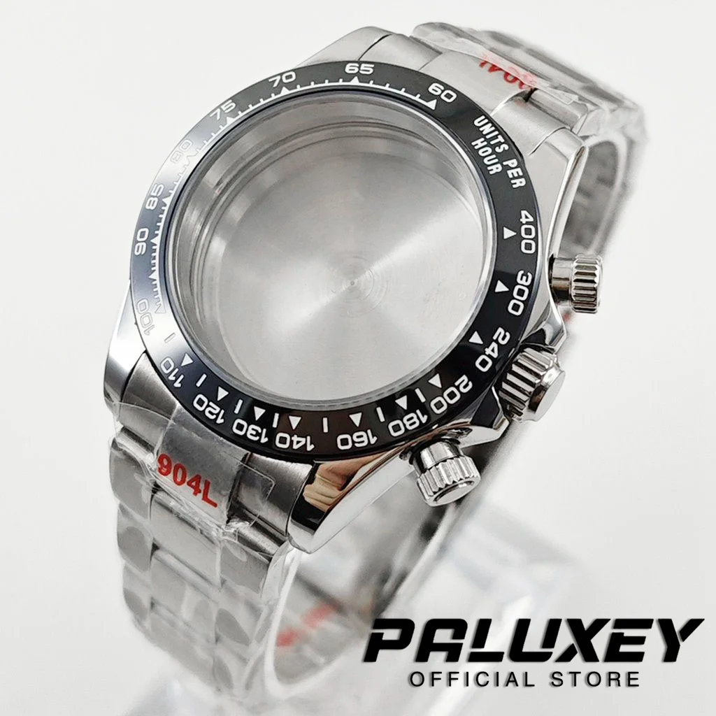 Daytona 40mm VK63 Sapphire Glass Watch Case Ceramic Bezel Men's Watch Accessories Suitable for VK63 VK63A VK64 Quartz Movement