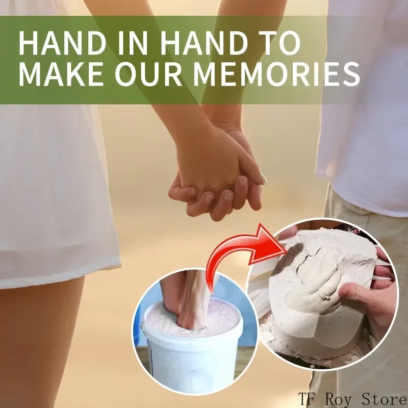 DIY Couples Hand Model Casting Clone Powder Kit Handmade Mold Crafts Valentine's Day Gift Wedding Anniversary Accessories