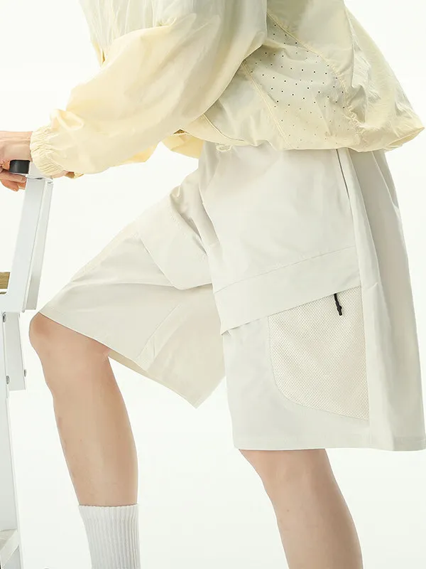 

Qui Dry Workwear ort Pants Men Summer Thin Outdoor Mountain Five Parts Loose Straight Leg Sports Trousers Japanese Sle