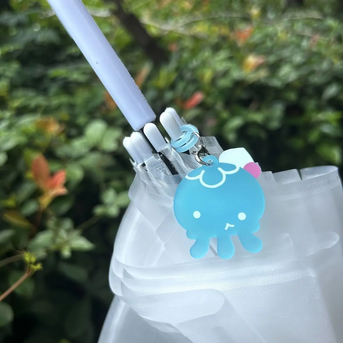 Kawaii Blue Octopus Animal Keychain Fashion Accessory Cute Bag Ornament Key Ring For Women Girls Pendant Jewelry