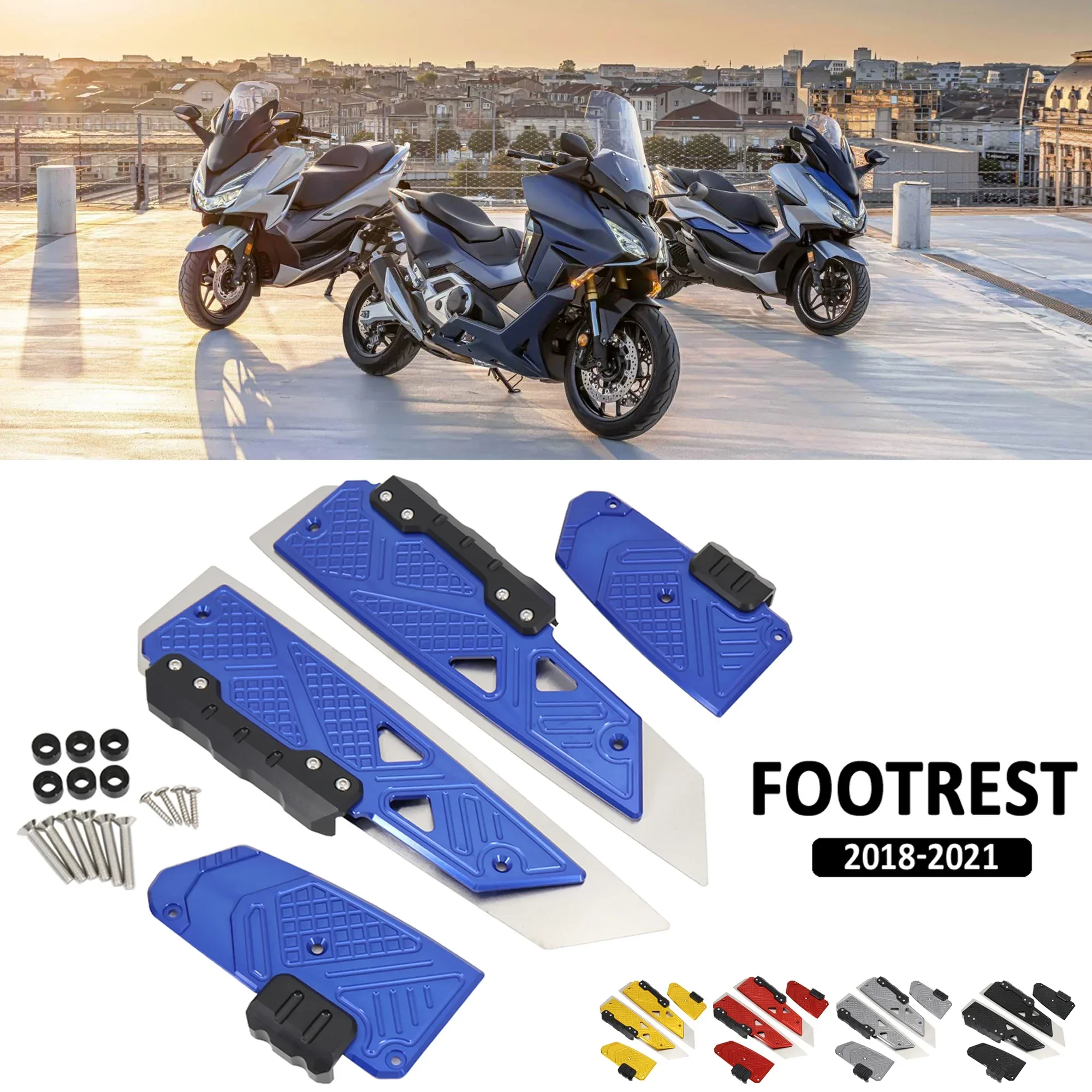 

Motorcycle Front and Rear Footrest Footboard Step Foot Pegs Pedal 2021 For HONDA FOR Forza 350 Forza350