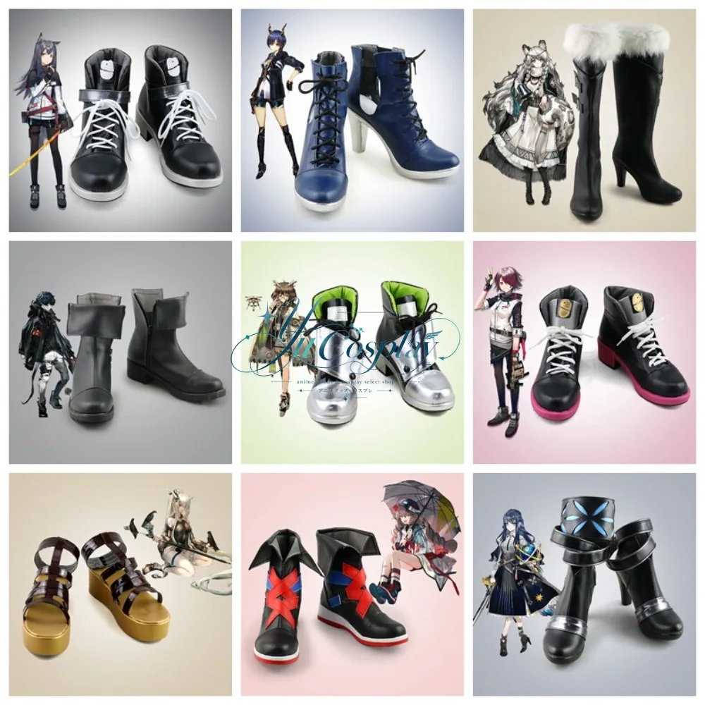 Arknights Texas Cosplay Shoes Character Boots Tactical Style Footwear for Anime Event Halloween Party Costume Performance