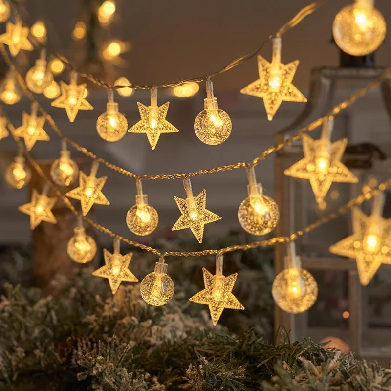 1,5 m/3m/6m Stern Schneeflocke Lichterketten führte Lichterkette Weihnachts dekoration Weihnachts baum Dekor Neujahrs geschenke