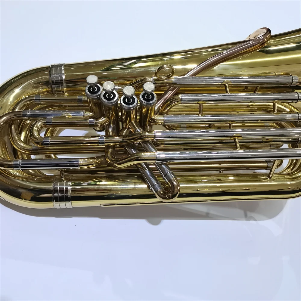 Brass instrument 4 top action valves professional bb tuba