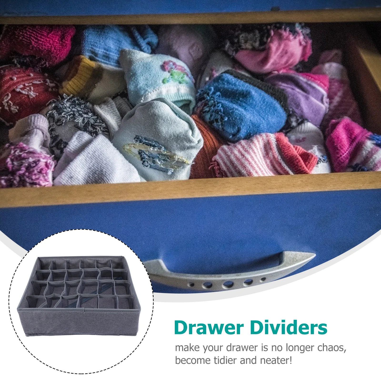 

2Pcs Underwear Storage Box with Multiple Grids Socks Organizer Drawer Dividers for Closet Classification Sundries Storage Bin
