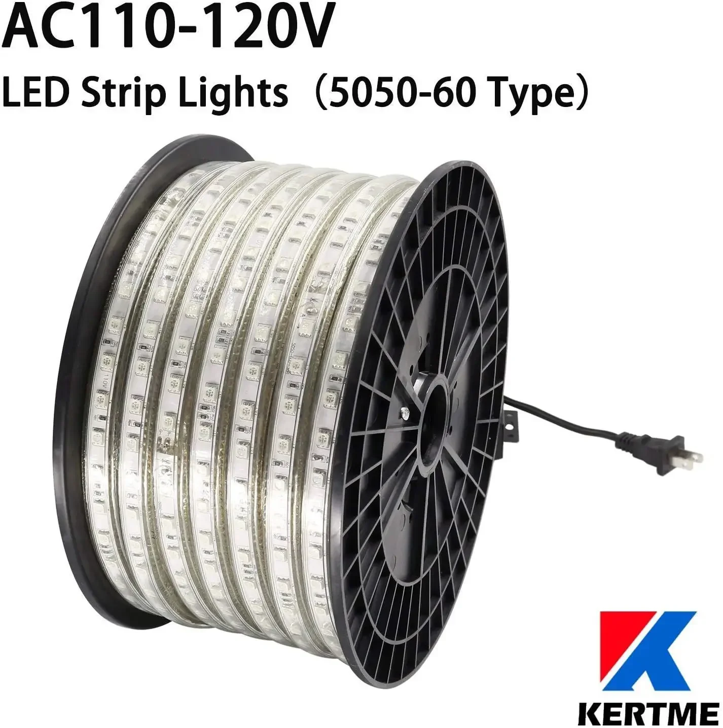 AC 110-120V RGB LED Strip Lights, Flexible/Waterproof/Dimmable/Multi-Colors/Multi-Modes LED Rope Light + 24 Keys Re
