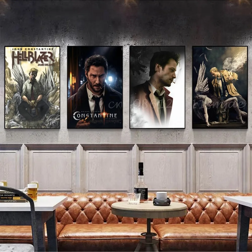 1 قطعة ملصق فيلم قسطنطين ذاتي اللصق فني مقاوم للماء ورقة ملصق مقهى بار غرفة جدار ديكور