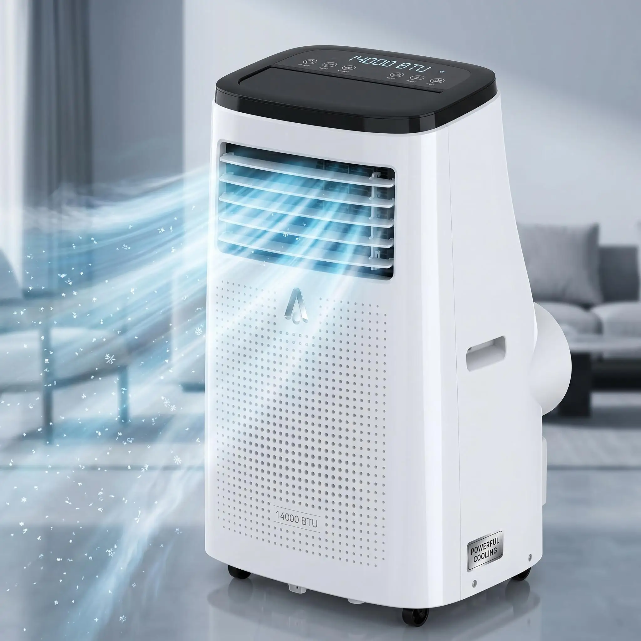 14000 BTU Portable Air Conditioner 3-In-1 Fast Cooling AC Unit With Dehumidifier Fan Quiet Portable AC For Bedroom Up To 750 Sq Ft Window Kit Included