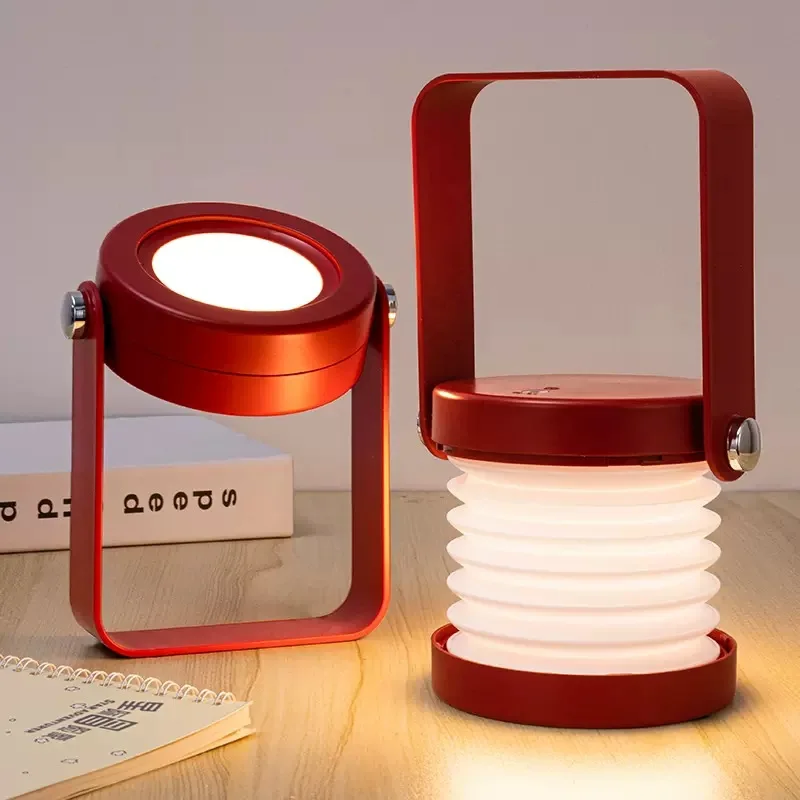 ใหม่โคมไฟ LED,ไฟกลางคืน,โคมไฟตั้งโต๊ะป้องกันดวงตาแบบพับได้สร้างสรรค์,ของขวัญบ้าน USB ใหม่ที่ไม่ซ้ําใคร,ไฟบรรยากาศ