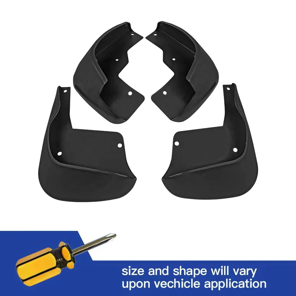 4Pcs Front & Rear Mud Flaps Splash Guards Mudguards Black Fit For Peugeot 206  Hatchback Hatch 1998 1999 2000 2001 2002-2012