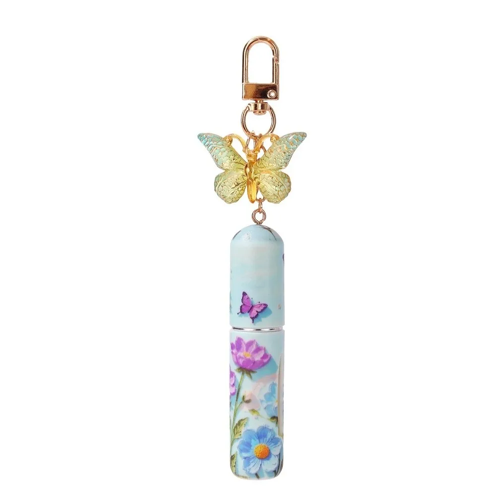 5ml Mini Perfume Bottle Leak-proof Refillable Spray Bottle Butterfly with Key Ring Liquid Cosmetic Container for Women Girls