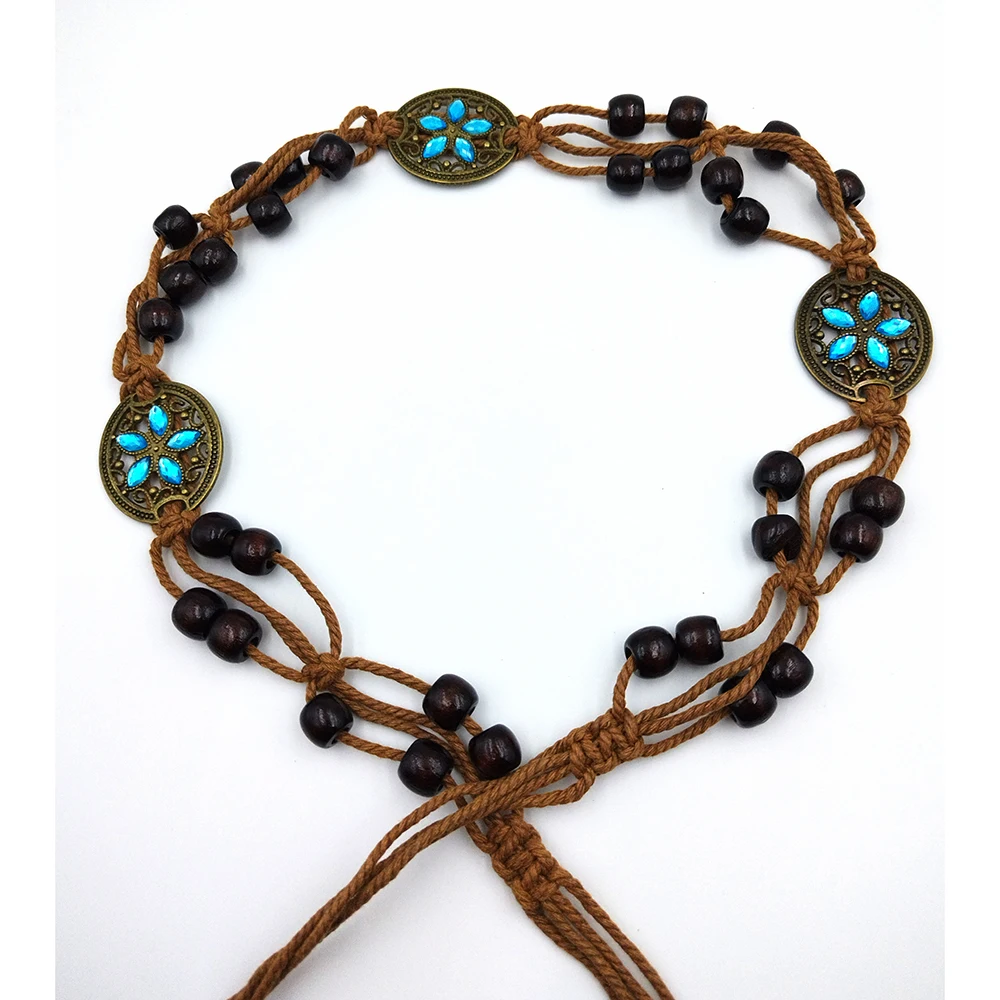 

170CM Women's Retro Artistic Style Bohemian Woven Metal Waist Chain Women's Dress, Versatile Belt, Exquisite Gift