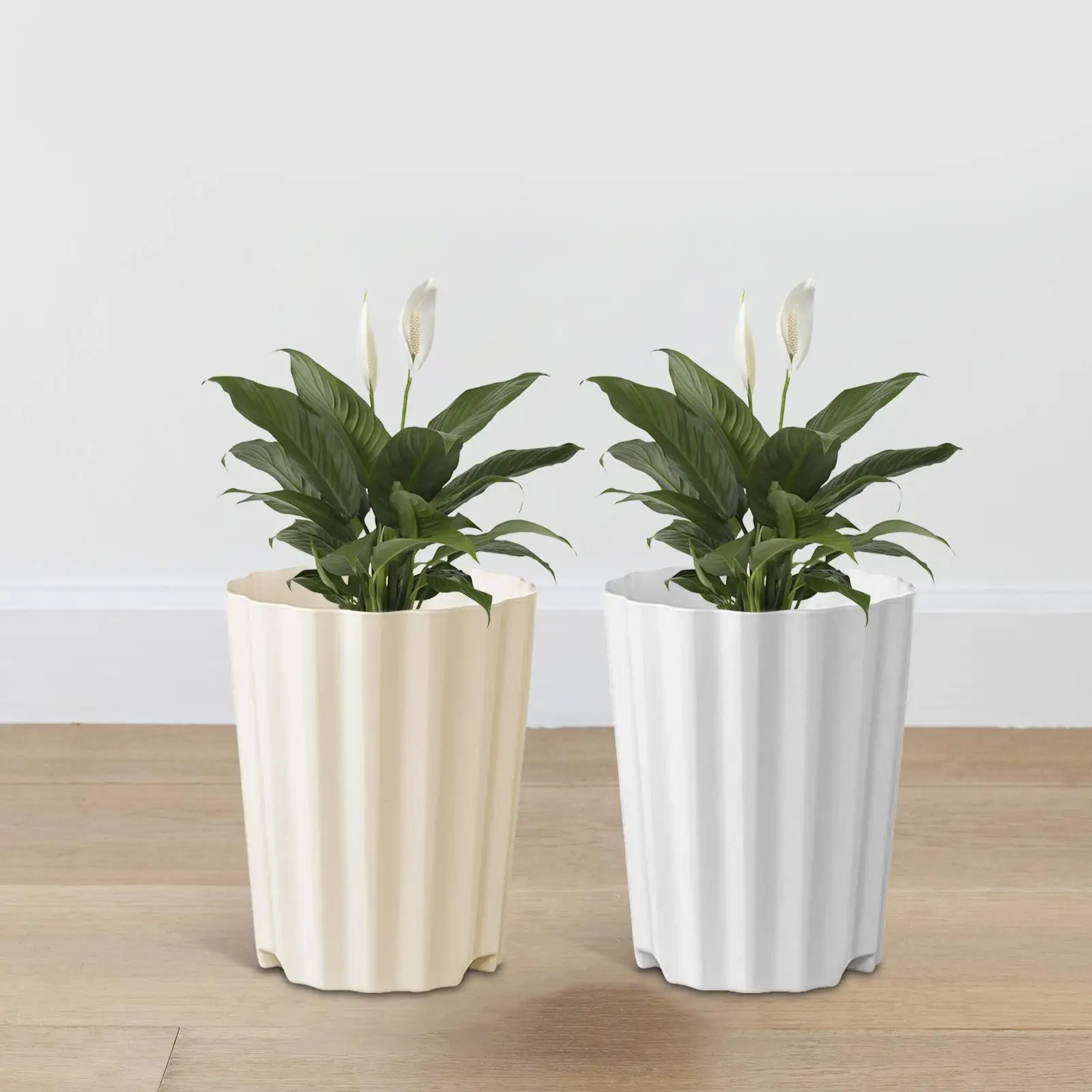 5-Piece Outdoor Flower Pots, Flower Pots with Drainage Holes, Home Decoration,