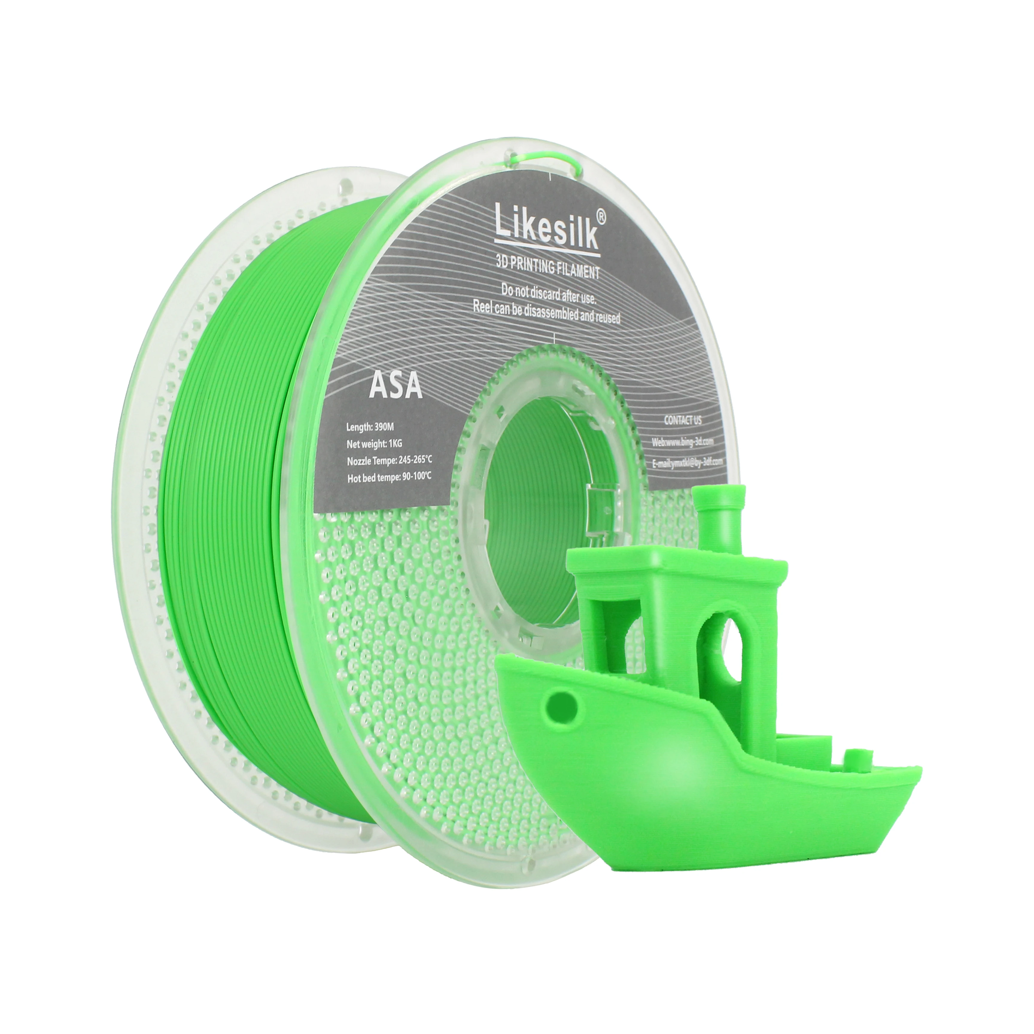 Likesilk ASA Filament 1.75mm 1kg ASA خيوط طابعة ثلاثية الأبعاد، مقاومة للحرارة والطقس - خيوط تلوين ASA ثلاثية الأبعاد مثالية للطباعة #6