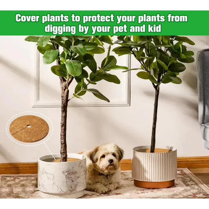 1 Piece Coconut Fiber Tree Covering Environmental-friendly Mat, Natural Coconut Shell Tree Protective Mat, Suitable For Indoor