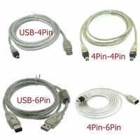 FireWire 1394 Cable IEEE 400 6PIN to 4PIN Data  for DV Cameras IEEE 1394 Firewire Cable USB 2.0 to 4pin & 4pin to 6pin 4pin