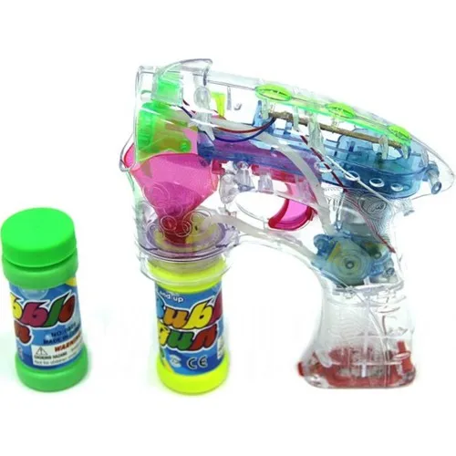 Flash Bubble Gun bateria oświetlony pistolet do piany stylowy przydatny samouczek edukacyjny wielofunkcyjny Model 2022 Trend