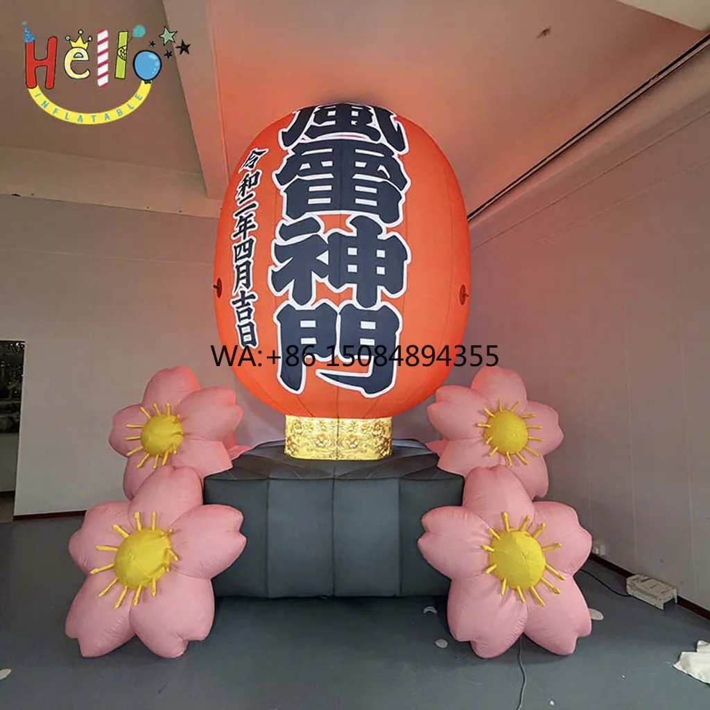 Customized Hello Inflatable Simulation Lantern Model Equipped with an  Blower Suitable for Outdoor Promotion
