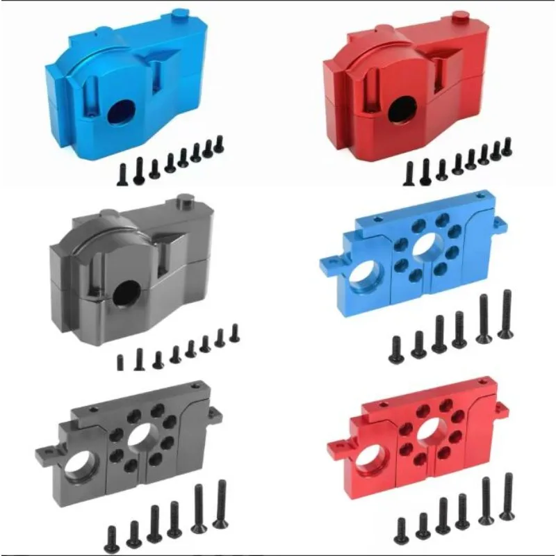 Fit 1:7 MJX Hyper Go 7303/7304 CNC Aluminum Motor Mount & Gearbox Housing,Anodized Finish High Impact‑Resistant RC Replace Parts