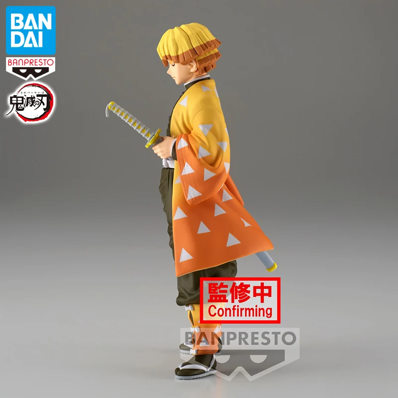 Bandai Anime Banpresto Demon Slayer Agatsuma Zenitsu Exquisite Craftsmanship Toys Action Figure Anime Figure Model HolidayGift