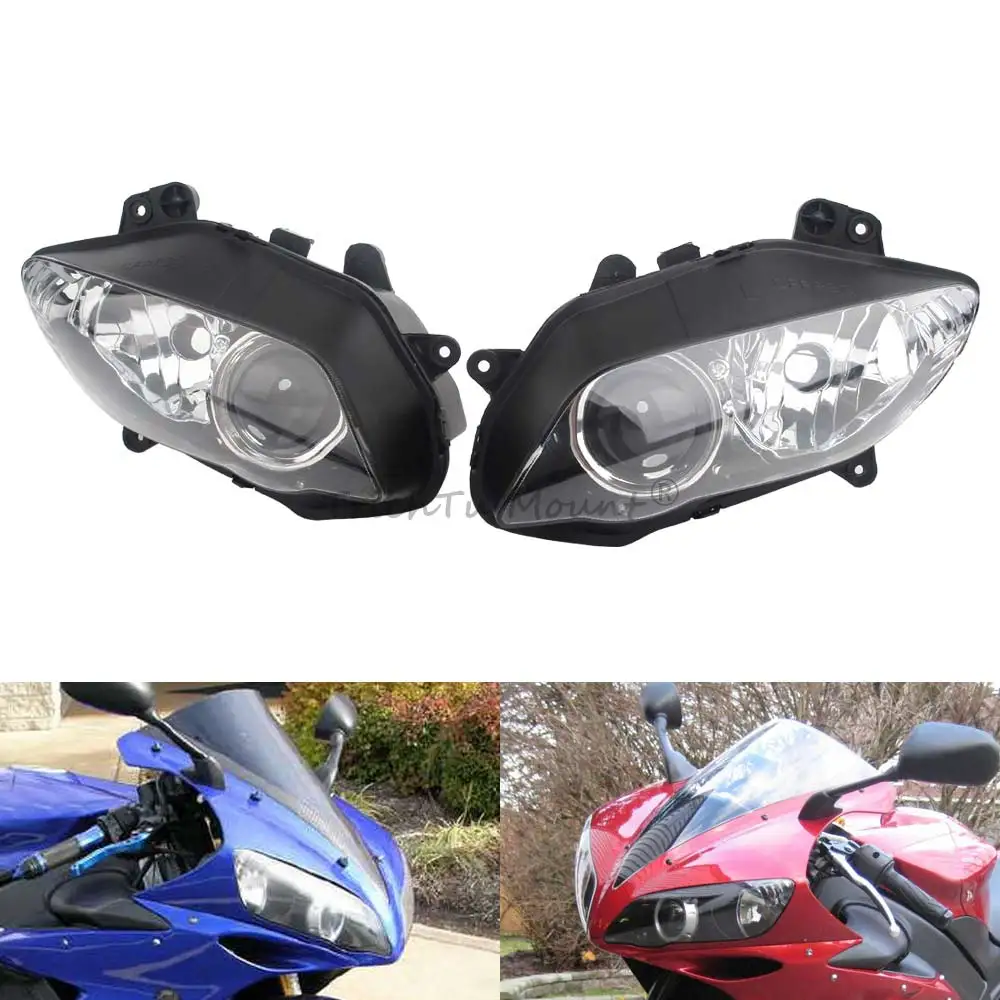 

For Yamaha YZF R1 2004 2005 2006 Motorcycle Headlight Assembly Housing Headlamp Shell Head Light Cover Motobike Lighting Parts