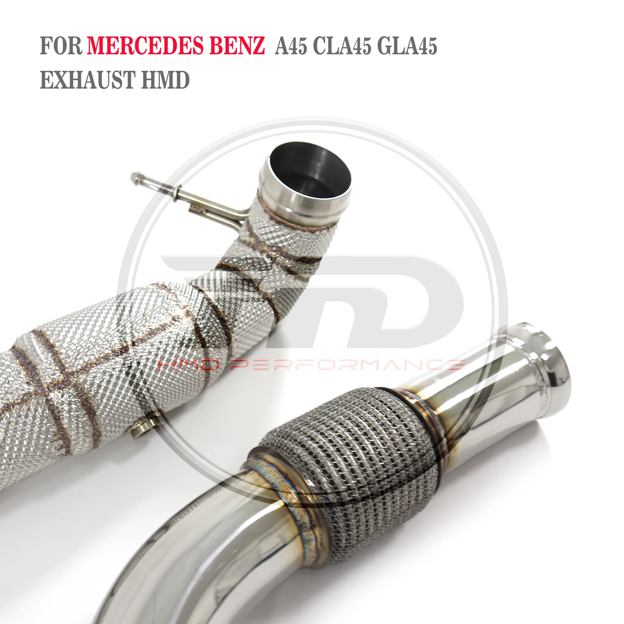 Downpipe for Mercedes Benz A45 GLA45 CLA45 W176 HMD Car Exhaust With Catalytic Converter Header Without Cat Pipe