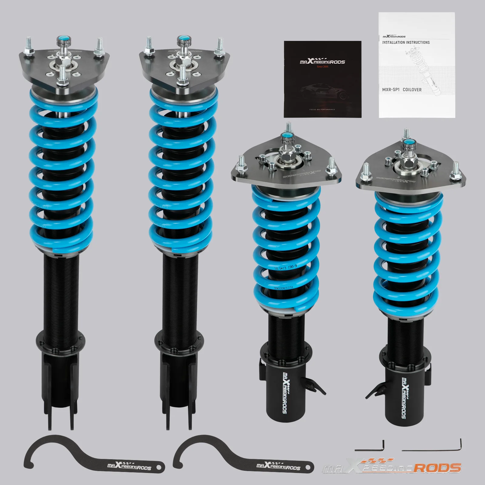 24-Way Adj Damper Height Coilover Shock Kit For Subaru Impreza WRX STI GDB Saab Coilovers Shock Coilovers Lowering Suspension