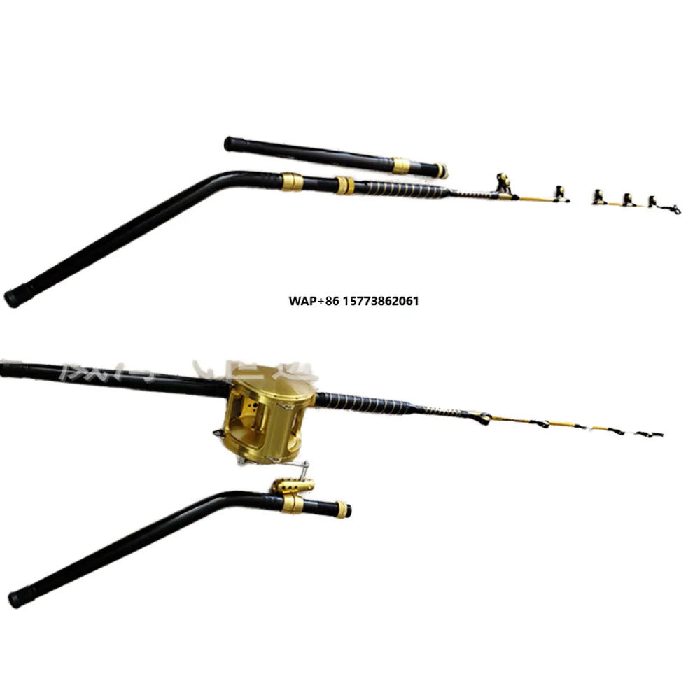 

80-100LB Super Hard Carbon Deep Sea Boat Trolling Rod Bent/ Straight Handle for Slow Action Sea Fishing Composite