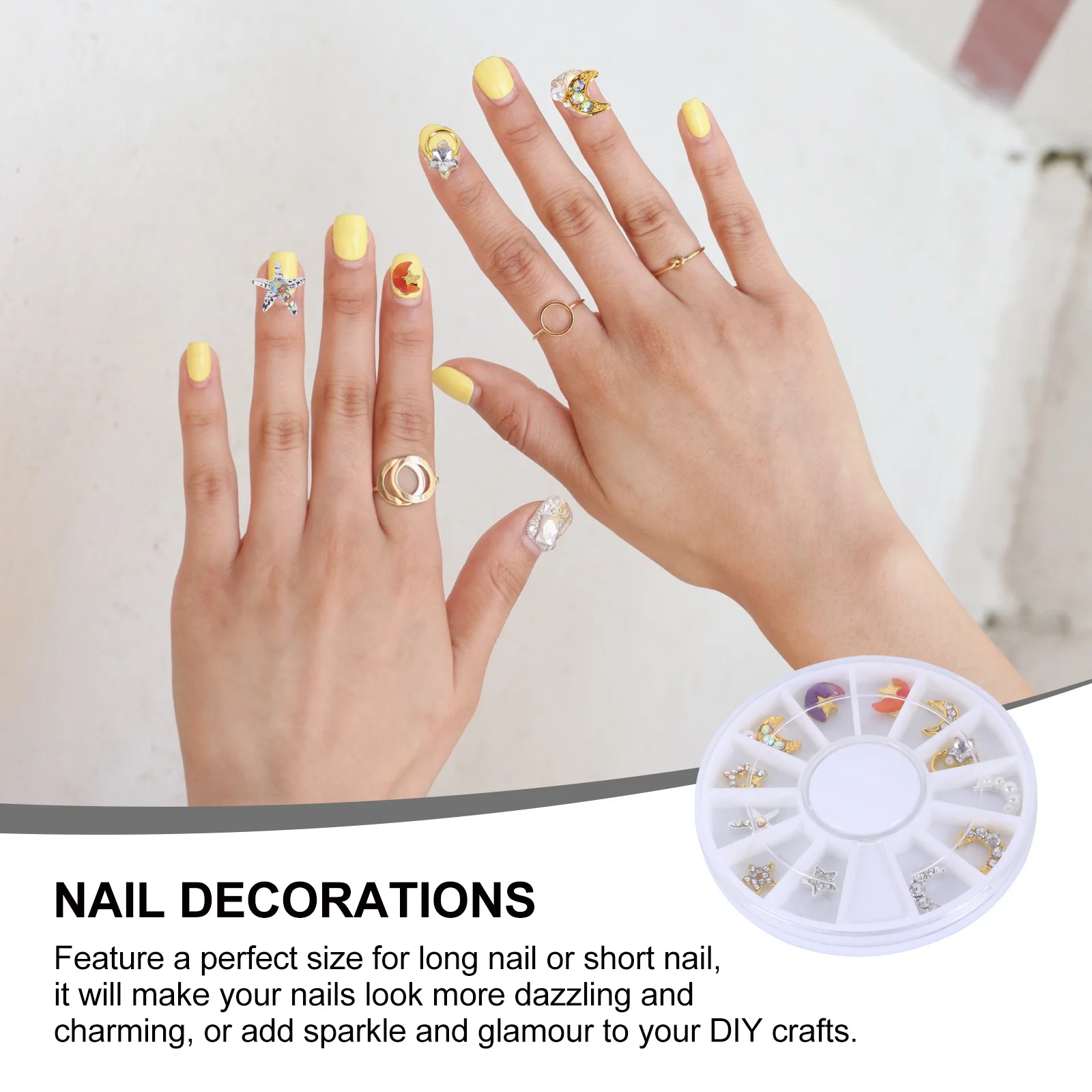 12 Uds. De tachuelas de diamantes de imitación para uñas, calcomanías de aleación de cristal duraderas y seguras para manualidades de uñas, bolsas, teléfonos, decoración elegante y elegante