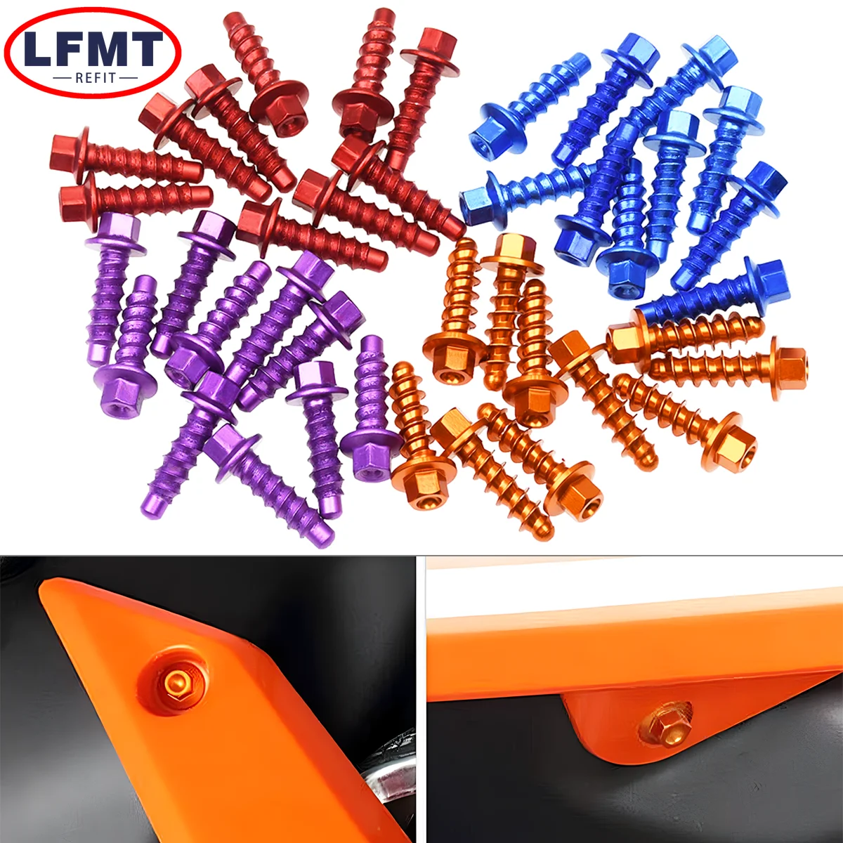 10pcs CNC Self Tapping Plastic Parts Screw Bolt Kit For KTM EXC EXCF XC XCF SX SXF Husqvarna TE FE TC FC TX FX Gas Gas MC EX EC