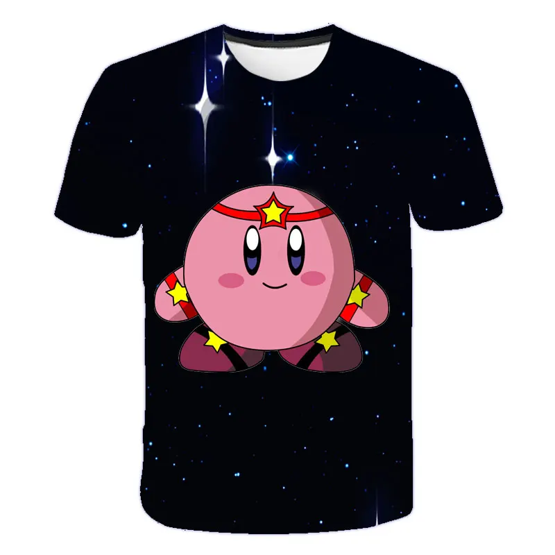 2022 Summer Kids Baby New Game Anime-Kirbys T Shirt 4-20Y Children Kawaii Cartoon 3D T-Shirt For Boy Girls Birthday Tee Clothing