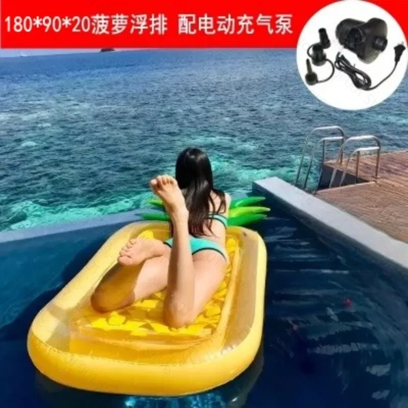 Watermelon Inflatable Floating Row Bed Swimming Mattress Floating Island Pad Outdoor Water Play Toy For Camping