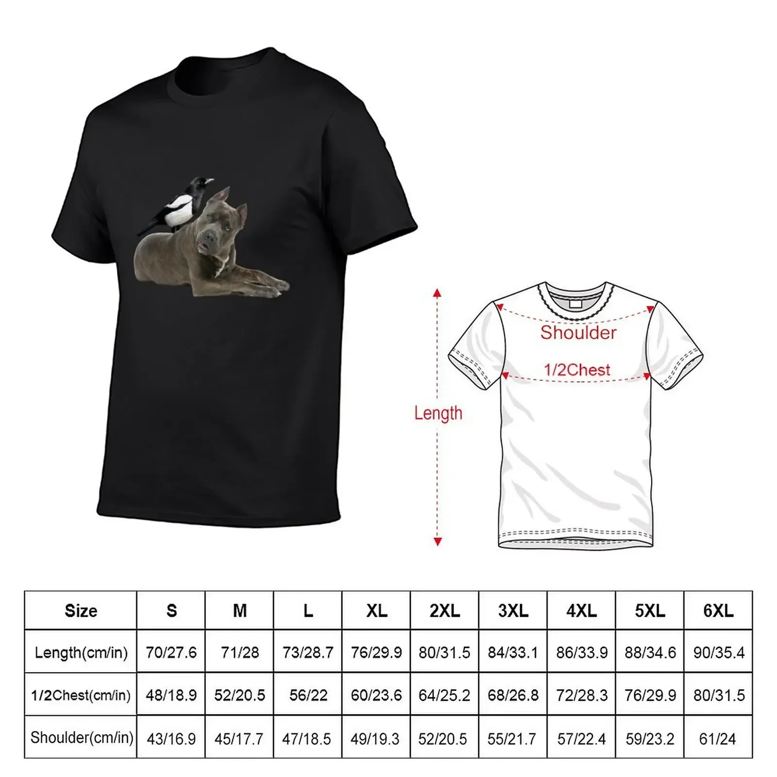 Molly the magpie and amstaff friendship T-Shirt vintage anime shirt oversized graphic tee graphic shirts shirts men graphic