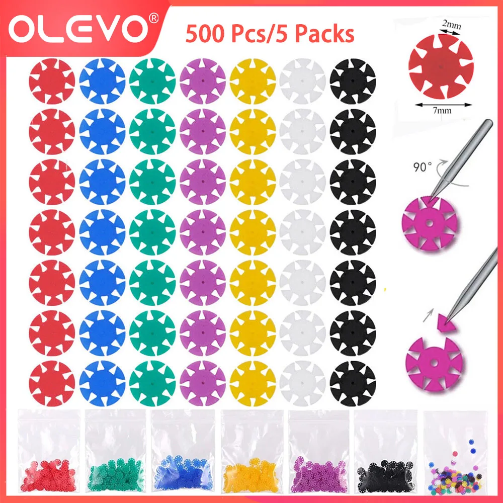 OLEVO 500 Pcs Dental Endo Files Stopper Marking Circle Autoclavable Disinfection Root Canal File Counting Ring Endodontic Tools