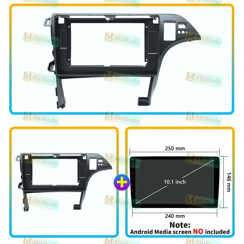 Hiirode Car Android Radio Stereo Player Frame Fascia For Toyota Prius XW30 2009-2015 Panel Power Cable Wiring Harness Canbus