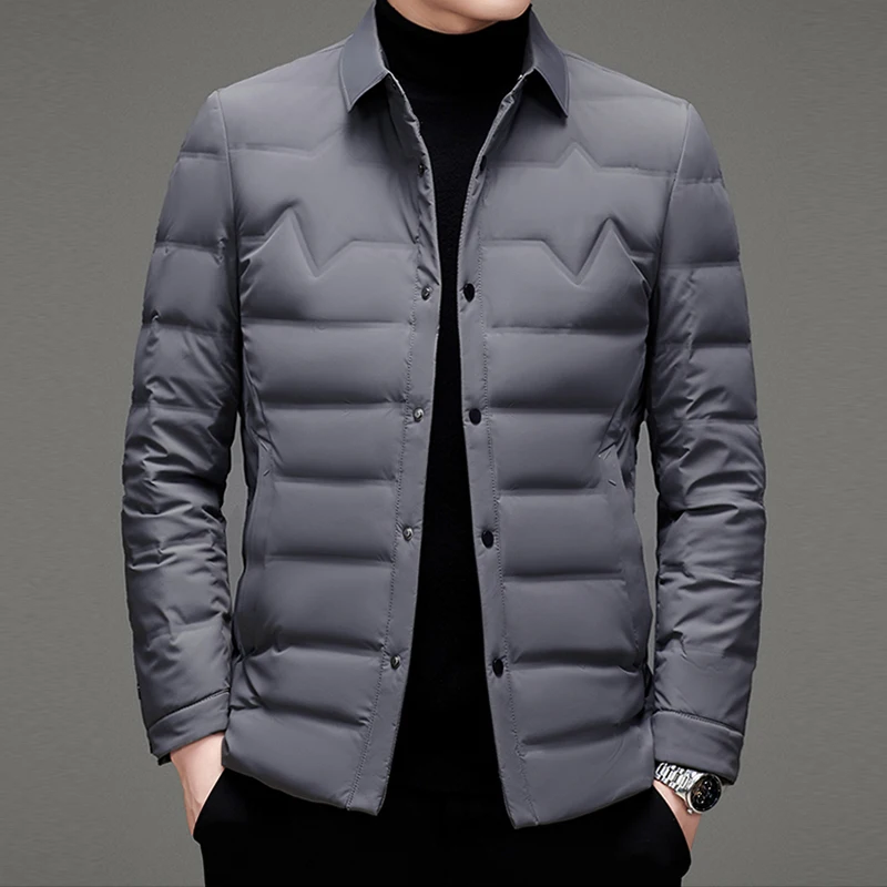 Abrigo de plumón de pato blanco para hombre, chaquetas cálidas a la moda, chaqueta gruesa de talla M-4XL, novedad de invierno 2023