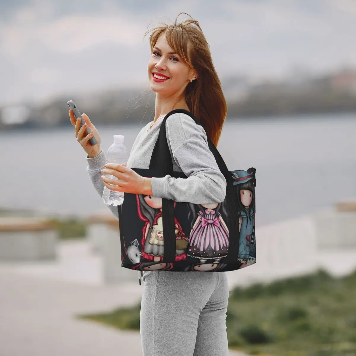 Custom Santoro Gorjuss Beach กระเป๋าเดินทางขนาดใหญ่ความจุ Tote กระเป๋าสําหรับยิมโยคะผู้หญิงช้อปปิ้ง Duffle กระเป๋าสะพาย
