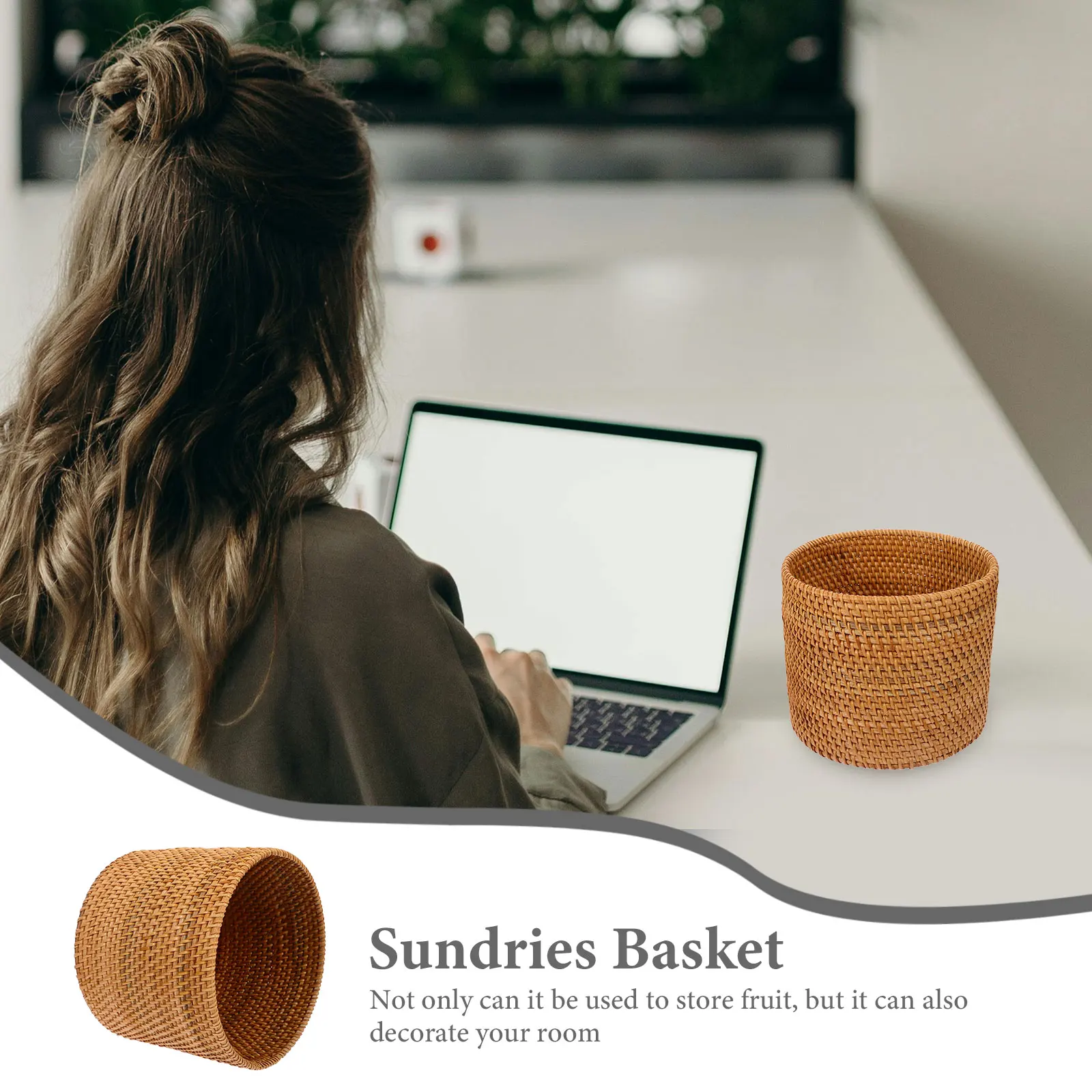 

Extra Large Rattan Woven Basket Fruit Storage Organizer Home Outdoor Use Natural Decoration Picnic Vegetable Container