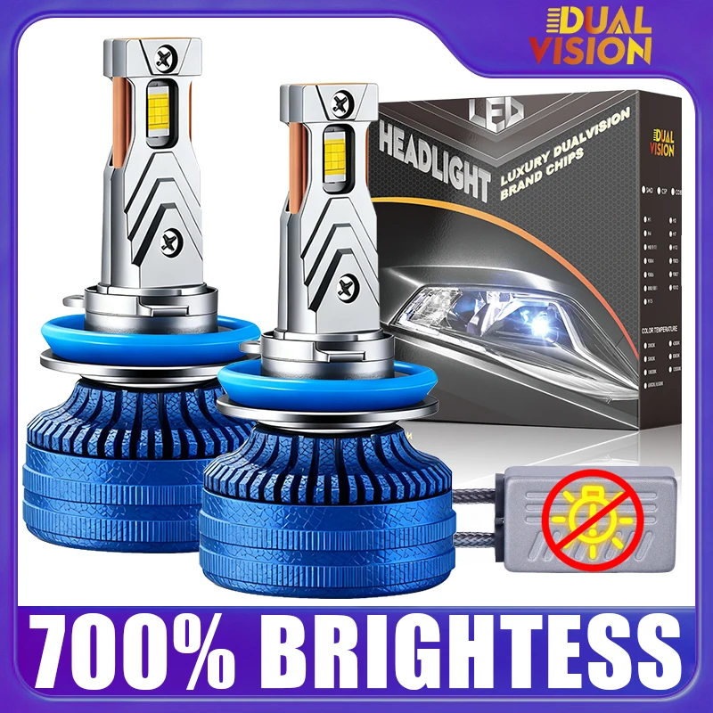 

Dualvision H4 H7 Светодиодная автомобильная фара K5C Canbus H3 H11 H8 H9 8054 CSP H1 9005 HB3 9006 HB4 9012 HIR2 Противотуманная фара 12 В 5700 Вт 5700000LM